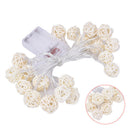 20 Luminaria Led Rattan Balls Fairy String Decorative Lights Battery Operated ME