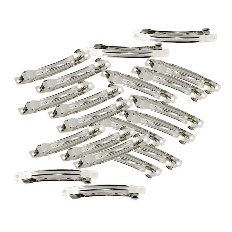 20pcs Blank French Barrette Hair Clips for DIY Women's Hair Accessories 8cm
