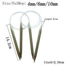 3pcs/Set Metal Fixed Circular Knitting Needles 80cm 4mm/6mm/10mm