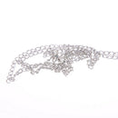 Fashion Blue Jewelery Rhinestone Studded Owl Pattern Long Pendant Sweater N