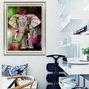 Elephant Painting Embroidery DIY 5D Diamond Craft Cross Stitch Kit Art