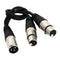 Acoustic Balance 3-Pin XLR Female To Dual 2 Male Splitter Microphone Cable
