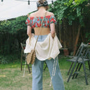 Women Beach Bag Round Straw Crochet Shoulder Summer Bag Purse, Light Brown H6R7