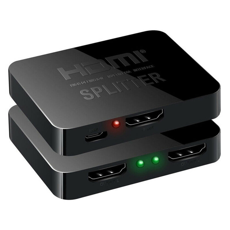 1 In 2 Out Video HDMI Splitter 4K 1080P Display Adapter for HDTV Monitor