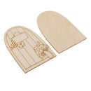 10 x Cut Wooden Mini Tiny Plain Fairy Faerie Pixie Elf Doors Unpainted