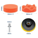 25 Pack 3 inch Polishing Pads, Sponge Buffer Pads Set Kit With M10 Drill Ad N8Y4