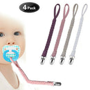 Useful Baby Hand Woven Pacifier Anti-Drop With Bow Leather Rope Leather Rope