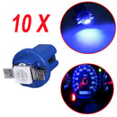 10pcs T5 B8.5D 5050 1SMD LED Dashboard Dash Gauge Instrument Light Bulbs Blue