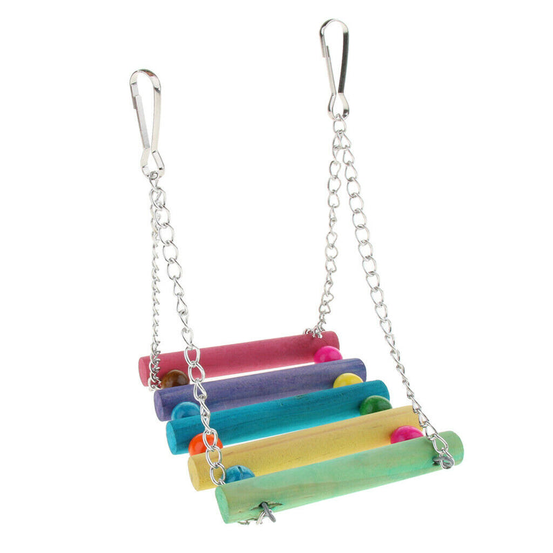 5pcs Bird Toys Hammock Rattan Balls Bells Perches Swing for Cage Decoration