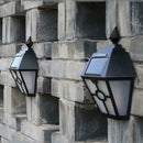 Retro Hexagonal Solar LED Flame Wall Lamp Pane IP65 Outdoor Villa Ground Light