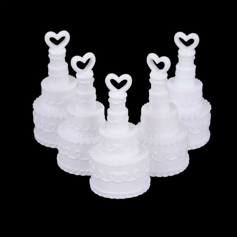 5Pcs Cake Empty Bubbles Soap Bottles Romantic Wedding Birthday Party Decor M&O