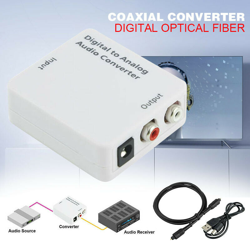 3.5mm Optical Coaxial Toslink Digital to Analog Audio Converter Adapter Cable