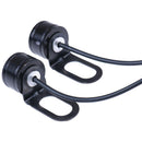 2Pcs Motorcycle Rearview Mirror Eagle Eye 3 LED Flash Strobe Lights Red FT