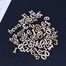 100pcs DIY Log Color Mixed Numbers Wood Chips Cardmaking Scrapbooking A