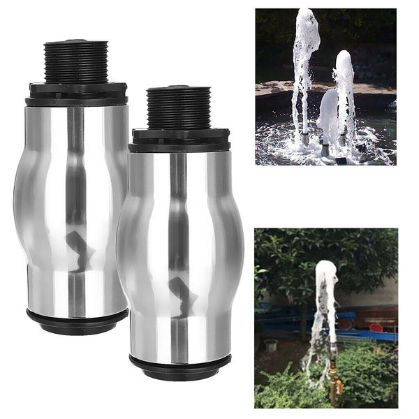 2pcs DN25 Stainless Steel Pond Spring Bubbling Fountain Nozzle Spray Head New