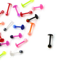 20Pcs/Set Mix Lots Multicolor Barbell Ball Tongue Lip Ring Piercing Body Jewe OZ