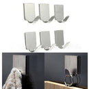 6X Glue Kitchen Wall Door Stainless Steel Square Stick Holder Hook Hanger JR