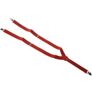 Lady Woman Adjustable Metal Clamp Elastic Suspenders Braces - Red M2M9