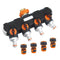 4 Way Garden Hose Splitter Adapter & 3/4" Connector Set for Outdoor Faucet