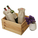 10pcs Jute Wine Bags, 14 x 6 1/4 inches Hessian Wine Bottle Gift Bags with  U8J3