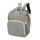 Baby Diaper Bag Backpack Foldable Travel Bassinet Portable Baby Sleep Bed Gray
