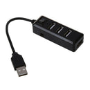 USB 2.0 HUB, 4 Port, with on/off Switch High-speed 480 Mbps Laptop black Ne