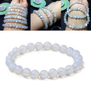 8mm Round Crystal Moonstone Natural Stone Stretched Beaded Bracelet for Female