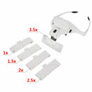 5 Lens Pro Headband Magnifier Lighted Glass Optivisor for Hobby Repair Reading