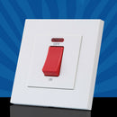 With Indicator Light Switch 45A High Power Switch Panel Type 86 Double Maxi
