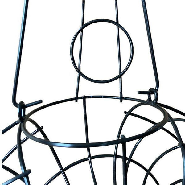 Decorative Metal Bird Feeder Donut Shaped Outdoor Hanging Feeding Garden Decor