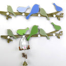 Rustic Wooden Board Wall Hanger Hook With Birds Clothes Towel Hanger Rack