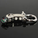 1x Stainless Adjustable Buckle Paracord Survival Bracelet Shackle Compass 3C