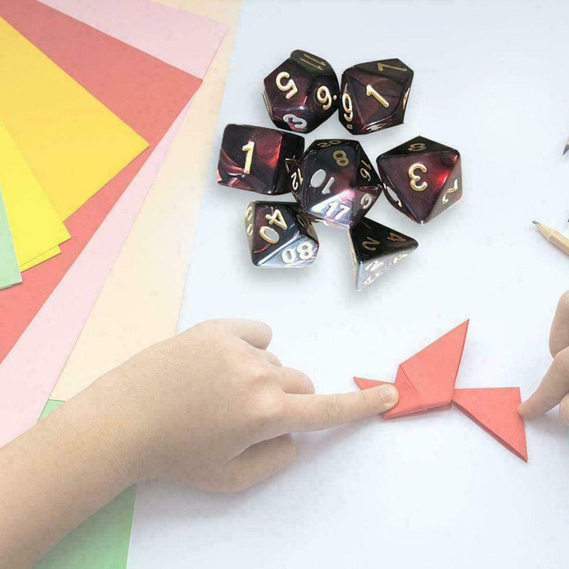7PCS/Set Multi-sided Acrylic Dice Games Dices K2O7