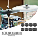 8pcs Non-slip Drum Kit Accessories Percussion Cymbal Felt Pads Protector