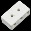 2 Pcs 250V 30A 3W8H High Temperature Ceramic Connector Block White