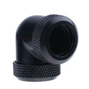 14mm OD G1/4 Inner Thread 90 Degree Water Cooling Tube Connector(Black)