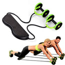 Ab Roller Wheel Trainer Wheel Abdominal Resistance Pull Rope Tool(Green)