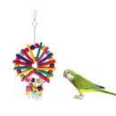 Pet Bird Parrot Excercise Training Toys - Wood Block Round Plate Beads