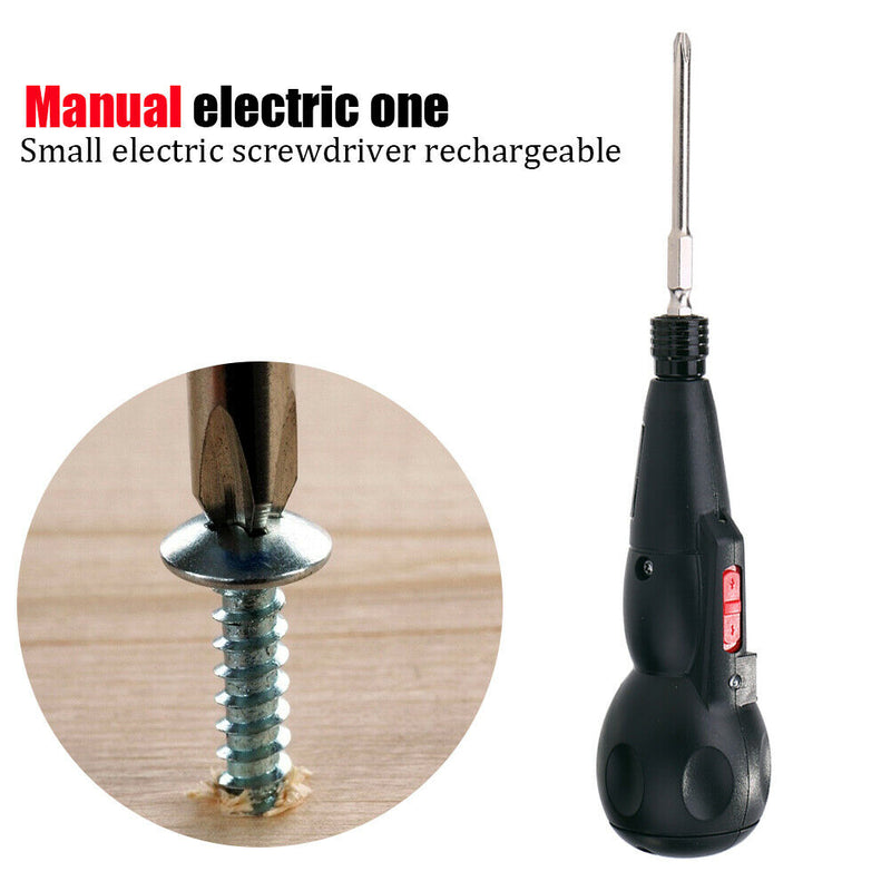 3.6V Rechargeable Electric Screwdriver Multi-function Power Tools (Black) A