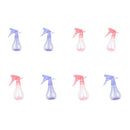 Set Of 8 250ml Misting Spray Bottle Transparent Portable For Haircut Salon