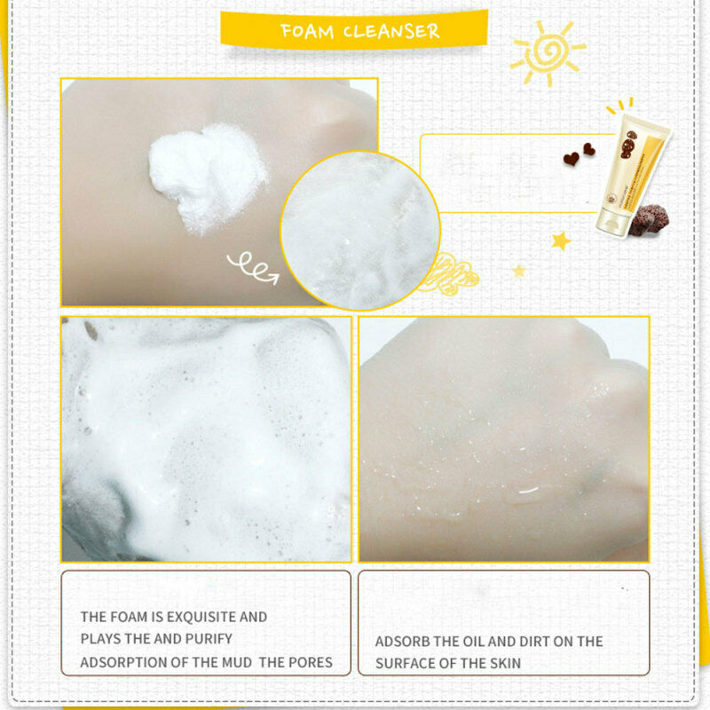 Pore Terminator Deep Cleansing Foam Volcanic Mud Facial Cleanser Moisturizing