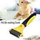 Double Sided Pet Dematting Comb | Stainless Steel Grooming Brush for Small, X4M2
