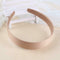 Solid Color Hair Hoops Simple Headband Women Girls Wide Hairband (Beige)
