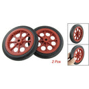 2 Pcs Replaceable Shopping Basket Cart 4.4" Wheels Red Black