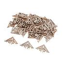 50 Pieces Wooden Embellishments Wood Carved Corner Onlay Appliques for Wooden