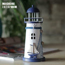 18cm High Mediterranean Lighthouse Candle Holder Candlestick Decor Crafts
