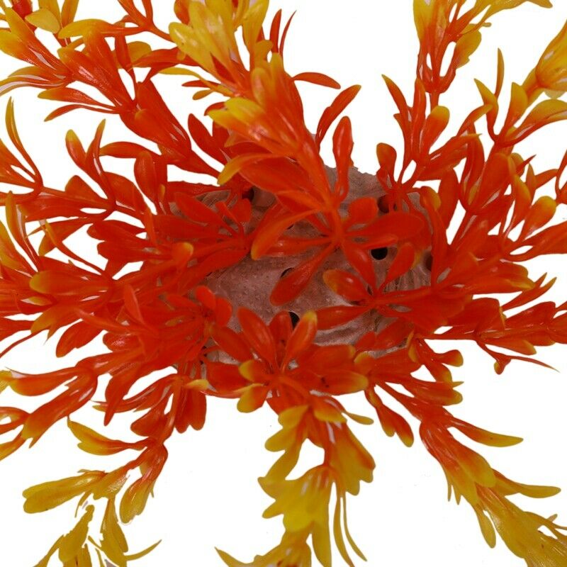 Aquarium Artificial Orange Lang Artificial Plant Decoration 50cm