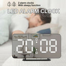 LED Digital Alarm Clock Thermometer Display Mirror Electronic Clocks Home