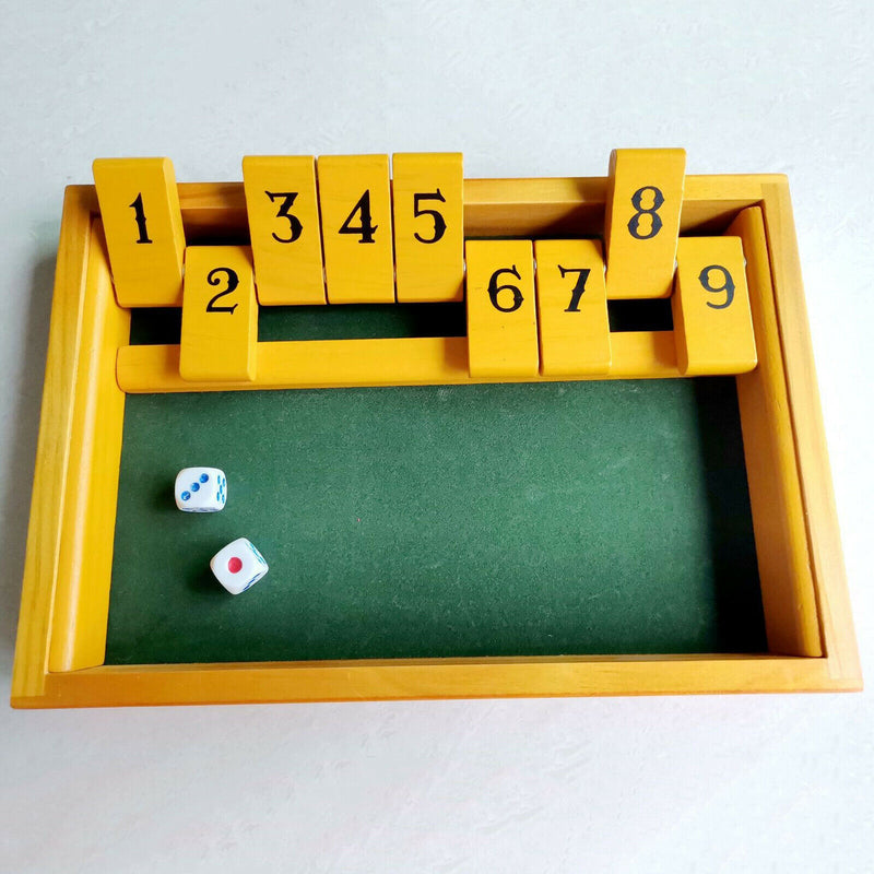 9Digitals2-4 Player Shut the Box Board forTraditional Thinking Strategy Bar Gift