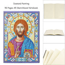 DIY Special Shaped Diamond Painting Religion 50 Pages A5 Office Notebook